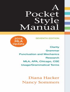 A Pocket Style Manual, 7th 2016 MLA Update Edition by Diana Hacker【ebook】