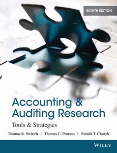 Accounting and Auditing Research Tools and Strategies 8th Edition by Thomas R. Weirich【ebook】