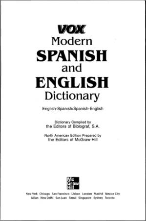 Vox Modern Spanish and English Dictionary
