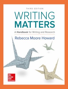 Writing Matters A Handbook for Writing and Research 3rd Edition by Rebecca Moore Howard【ebook】
